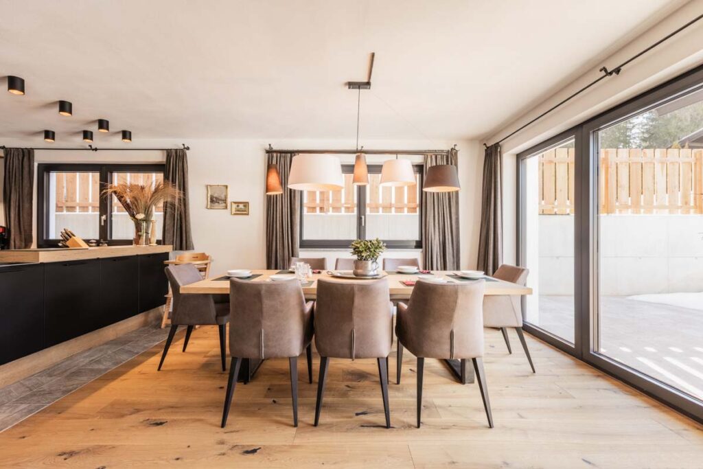 Küche in den Wilderer Chalets Tirol